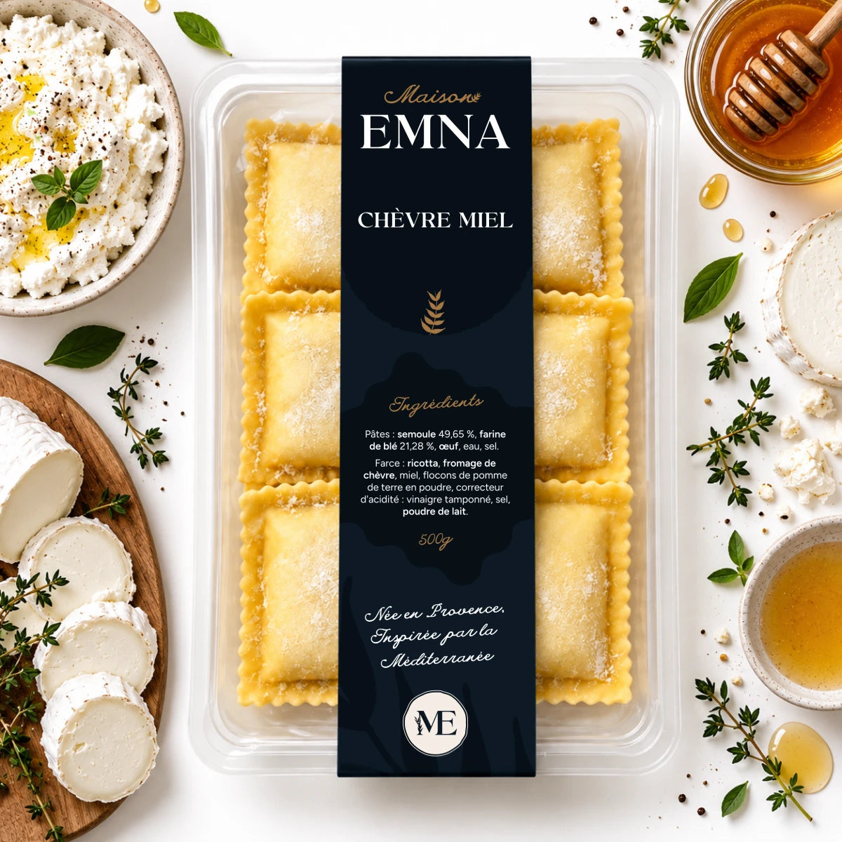 Raviolis Frais au Chèvre Miel