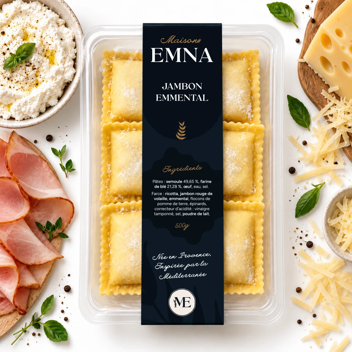 Raviolis Frais au Jambon de Volaille & Emmental