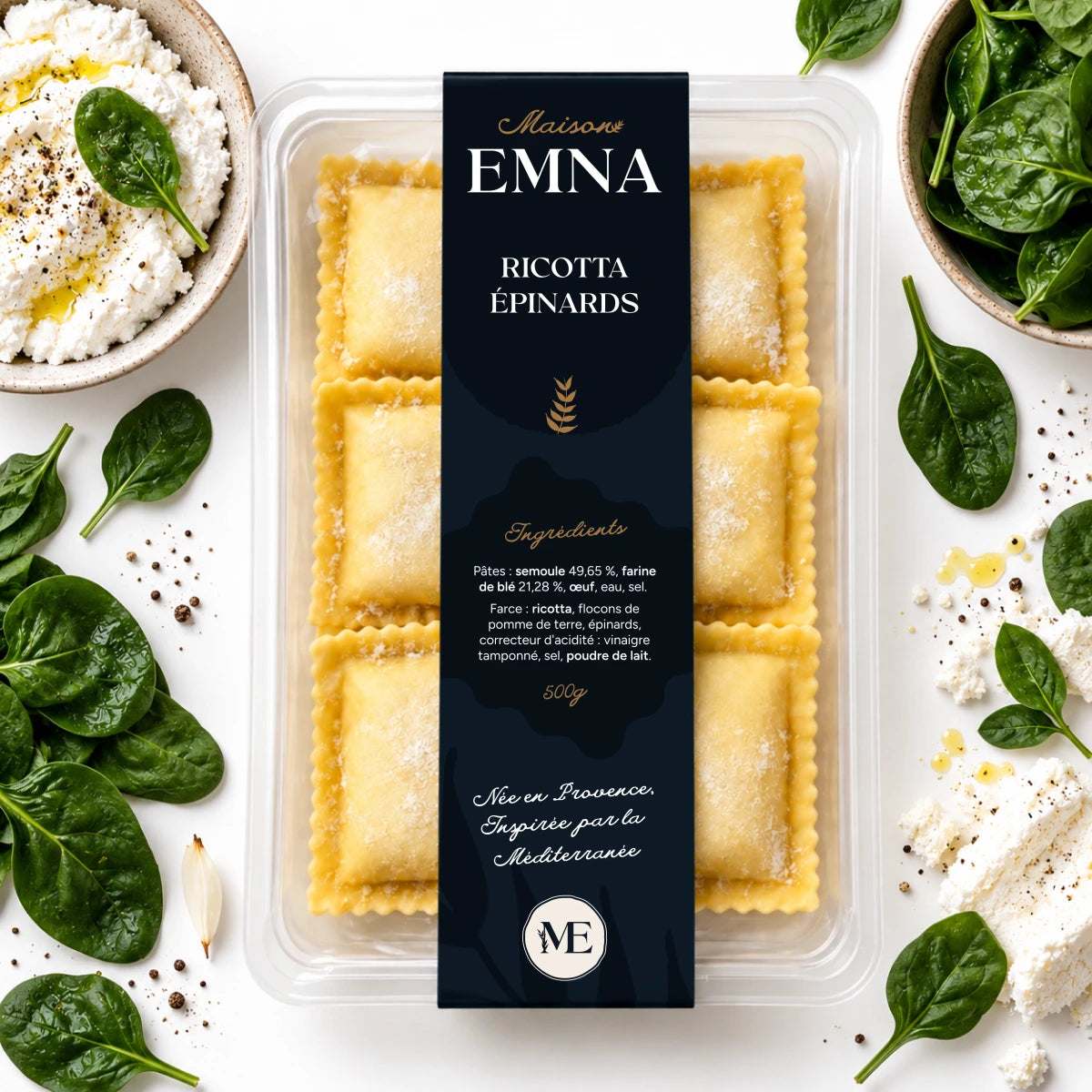 Raviolis Frais à la Ricotta & Épinards